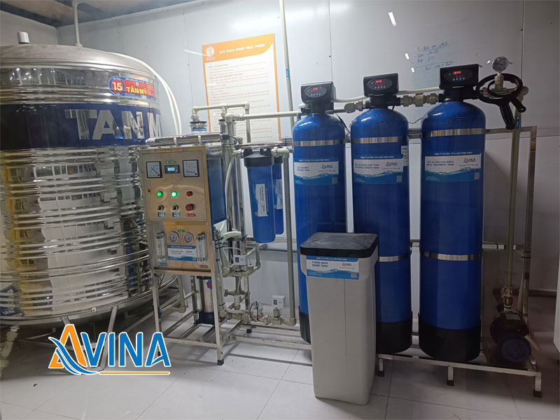 Hệ thống lọc nước RO tinh khiết công suất 500L/H sử dụng van điều khiển tự động - AVINA